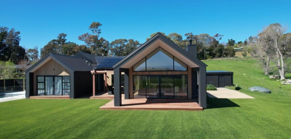 Endsleigh Rd rural home by SS Homes Hawke’s Bay with skillion ceilings, attic office and expansive range views